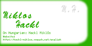 miklos hackl business card